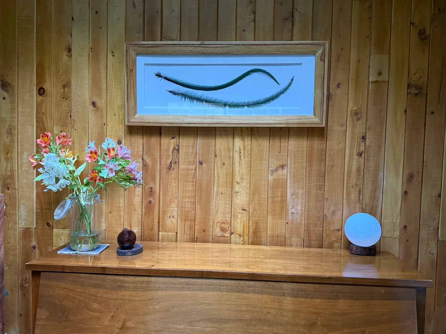 Moon Lamp with Cocobolo Base